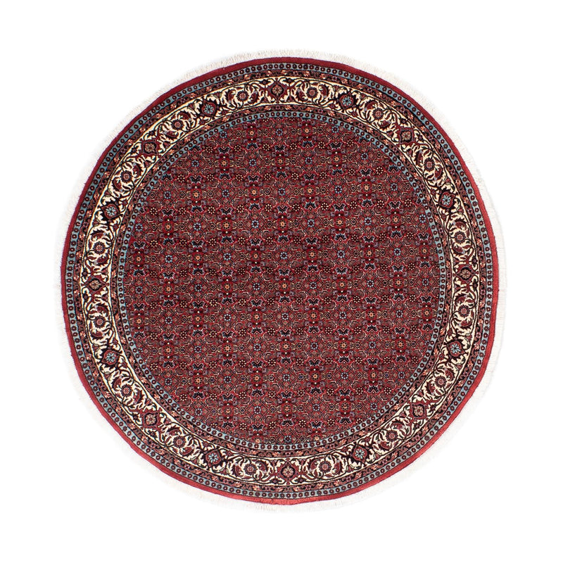 Alfombra persa - Bidjar redondo  - 160 x 160 cm - rojo oscuro