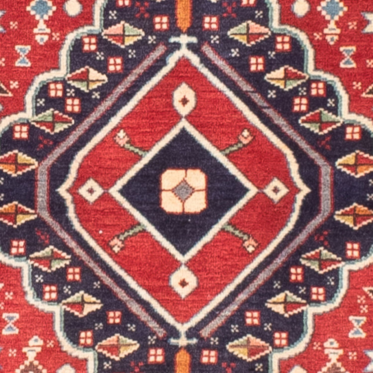 Alfombra persa - Nómada - 180 x 122 cm - rojo oscuro