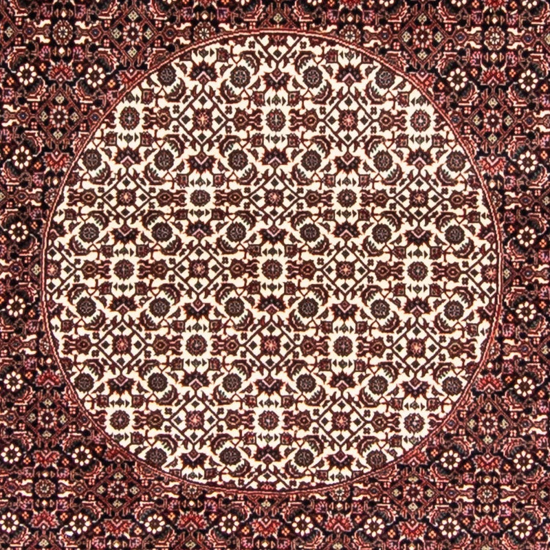Alfombra persa - Bidjar redondo  - 247 x 247 cm - rojo oscuro