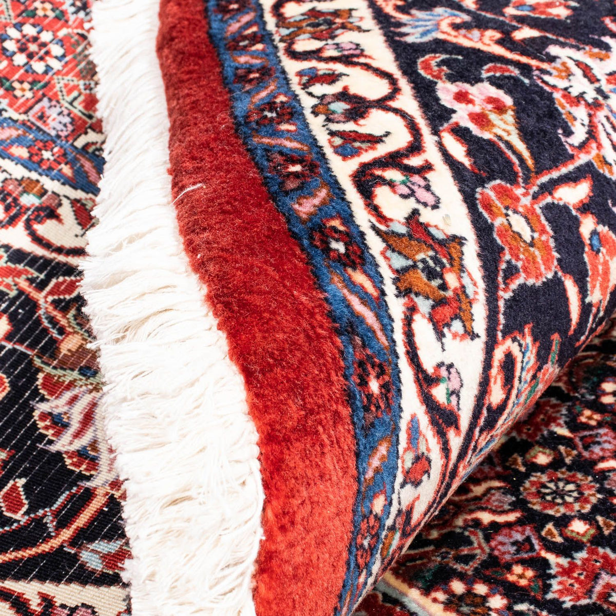 Alfombra persa - Bidjar redondo  - 247 x 247 cm - rojo oscuro