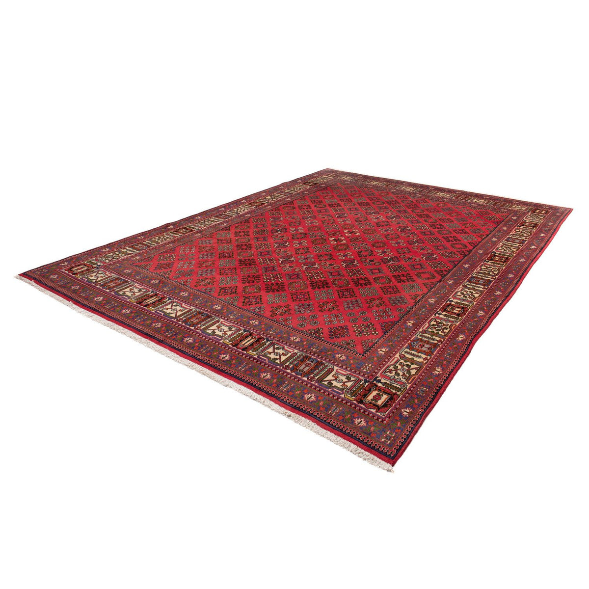 Alfombra persa - Nómada - 330 x 240 cm - rojo oscuro