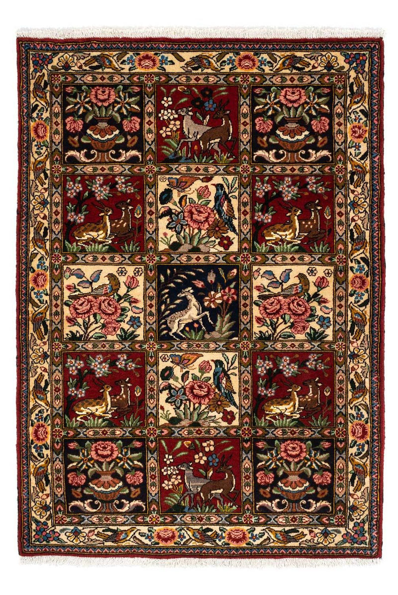 Alfombra persa - Nómada - 148 x 103 cm - rojo oscuro