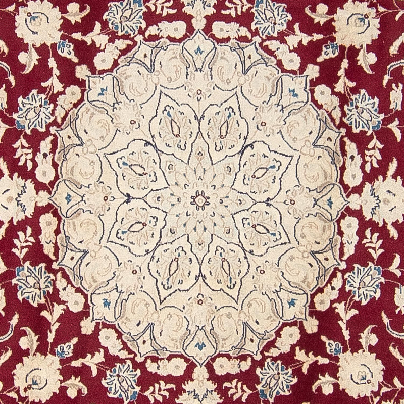 Alfombra persa - Nain redondo  - 280 x 280 cm - rojo oscuro