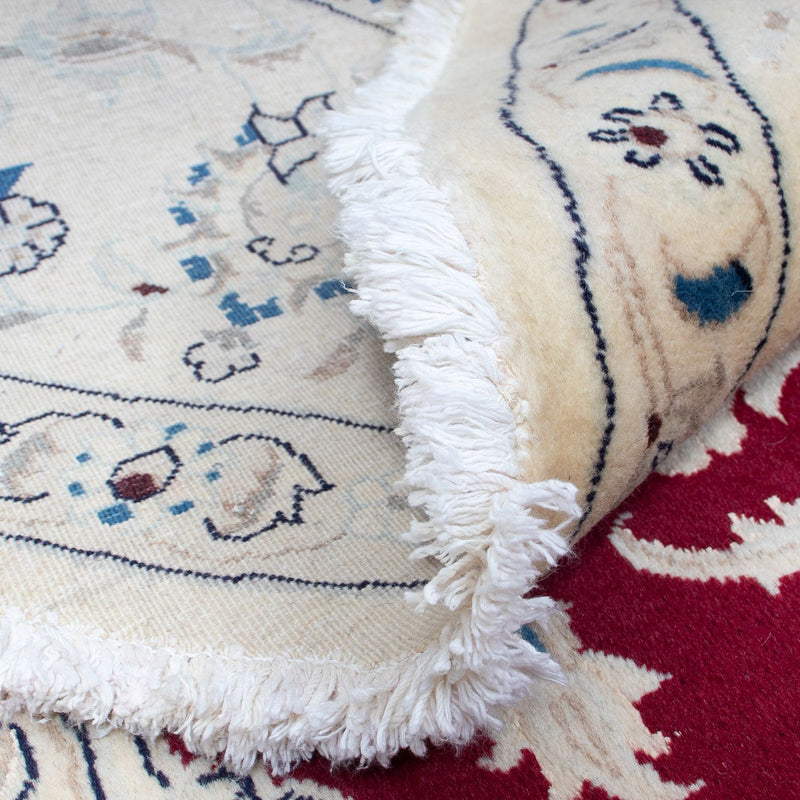 Alfombra persa - Nain redondo  - 280 x 280 cm - rojo oscuro