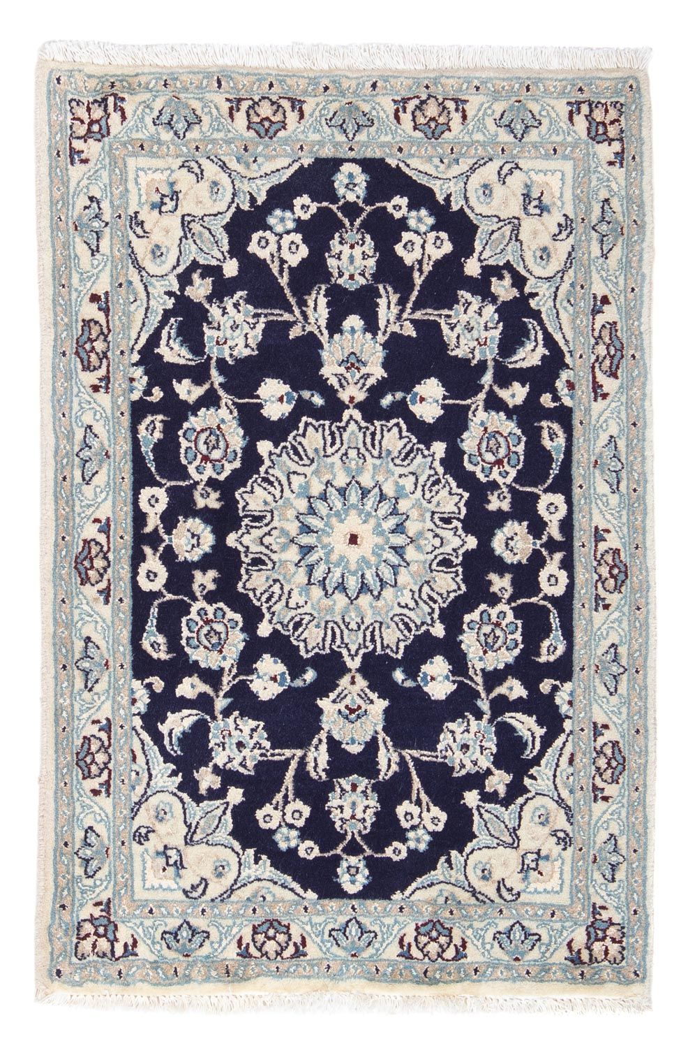 Alfombra persa - Nain - 85 x 55 cm - azul oscuro