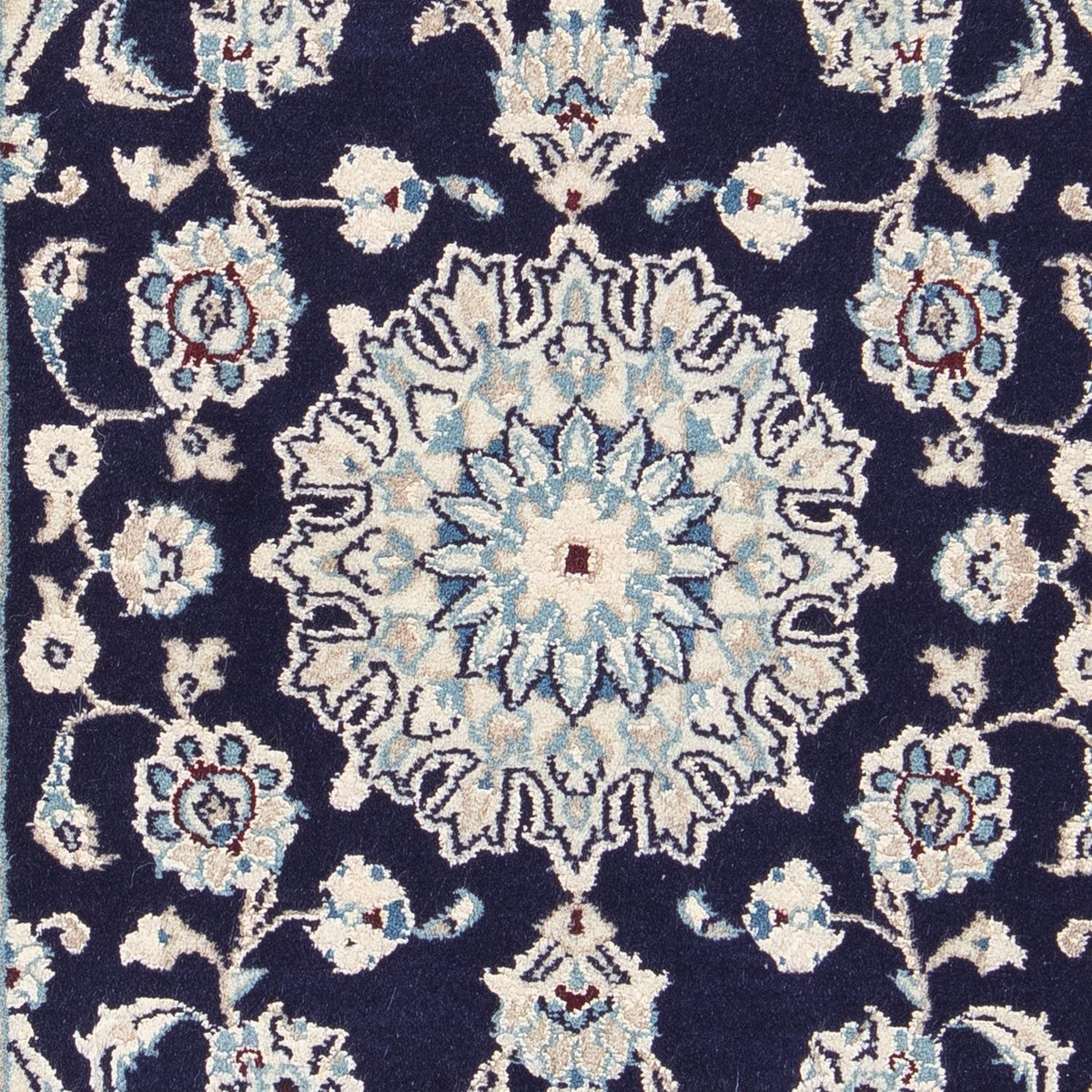 Alfombra persa - Nain - 85 x 55 cm - azul oscuro