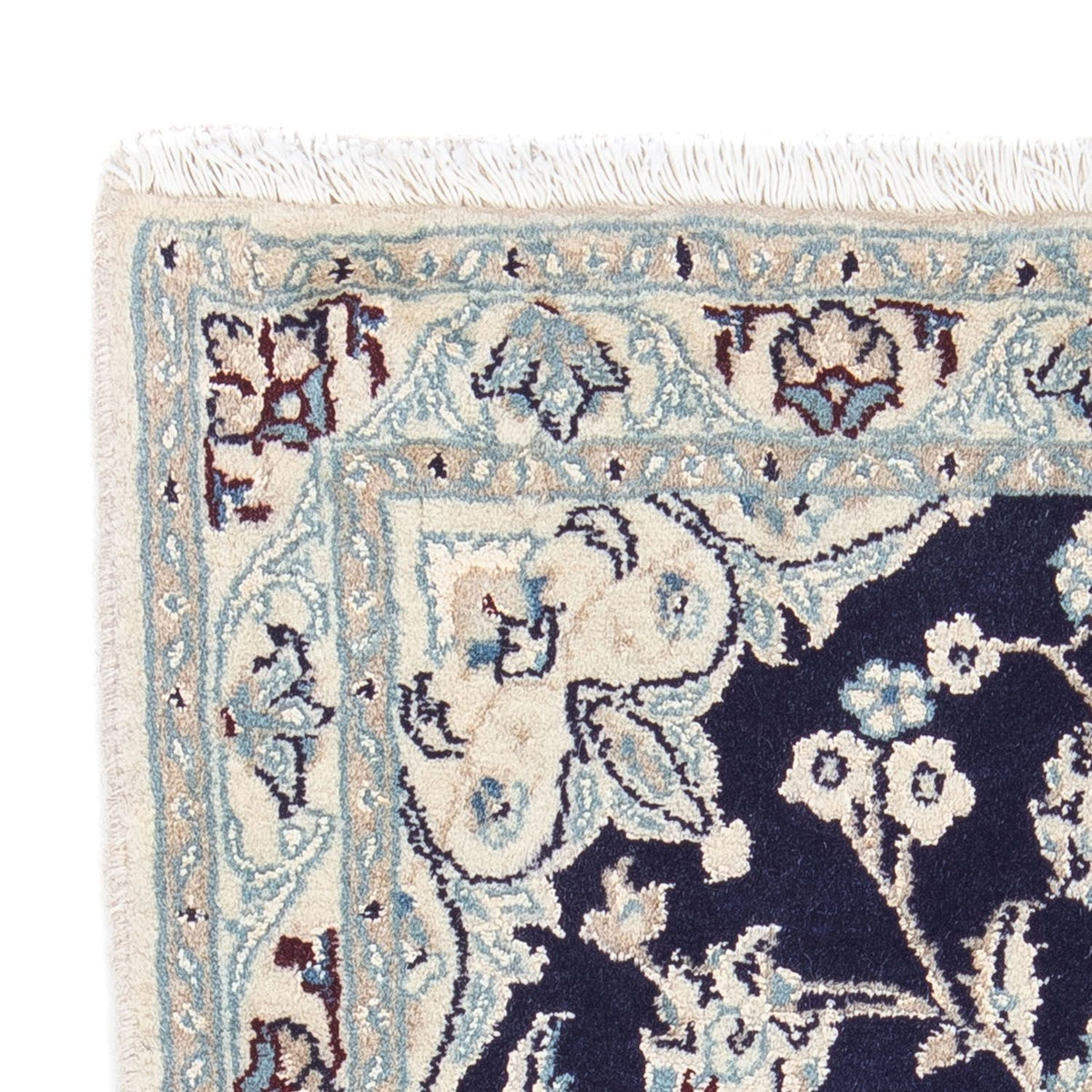 Alfombra persa - Nain - 85 x 55 cm - azul oscuro