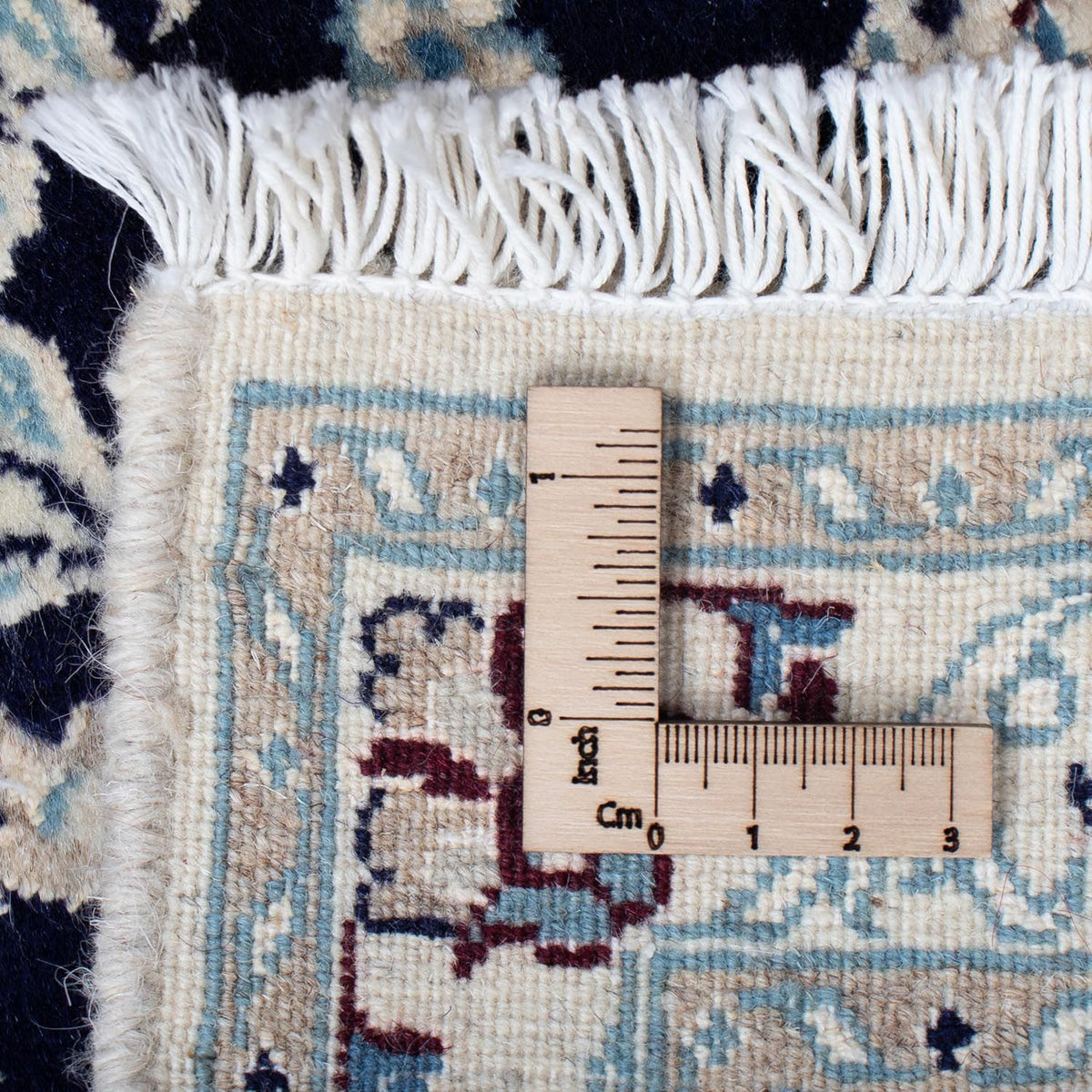 Alfombra persa - Nain - 85 x 55 cm - azul oscuro
