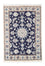 Alfombra Persa - Nain - Real - 85 x 55 cm - azul oscuro