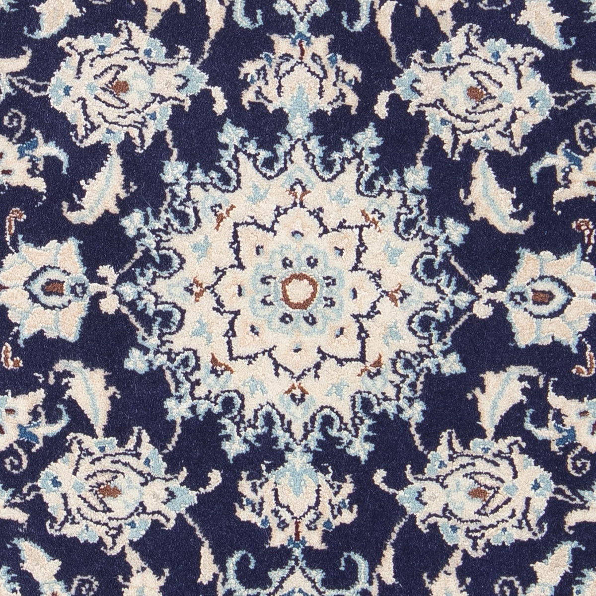 Alfombra Persa - Nain - Real - 85 x 55 cm - azul oscuro
