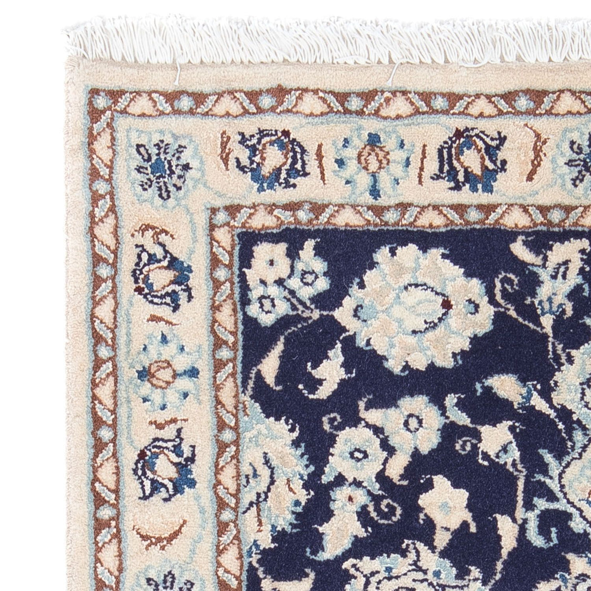 Alfombra Persa - Nain - Real - 85 x 55 cm - azul oscuro