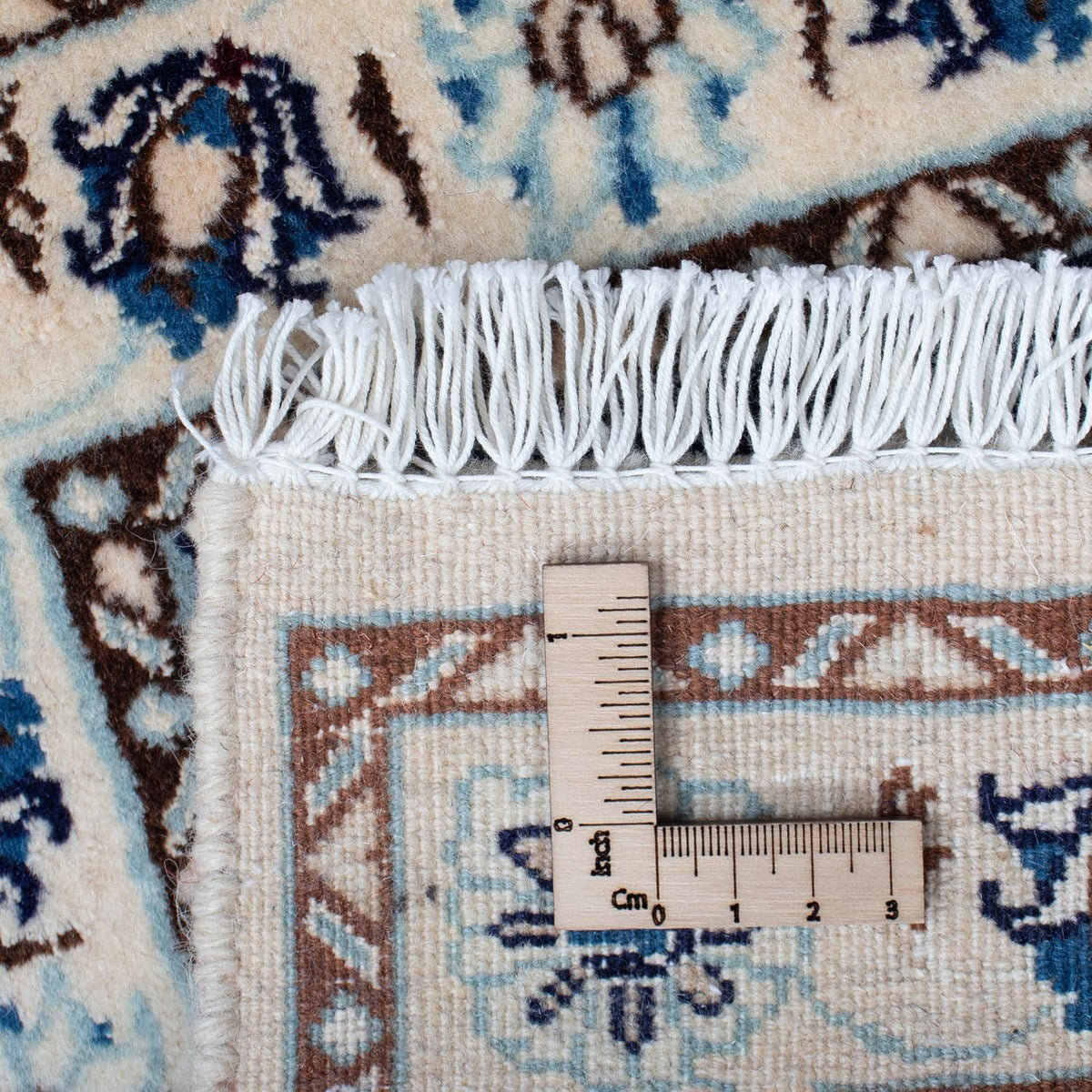Alfombra Persa - Nain - Real - 85 x 55 cm - azul oscuro