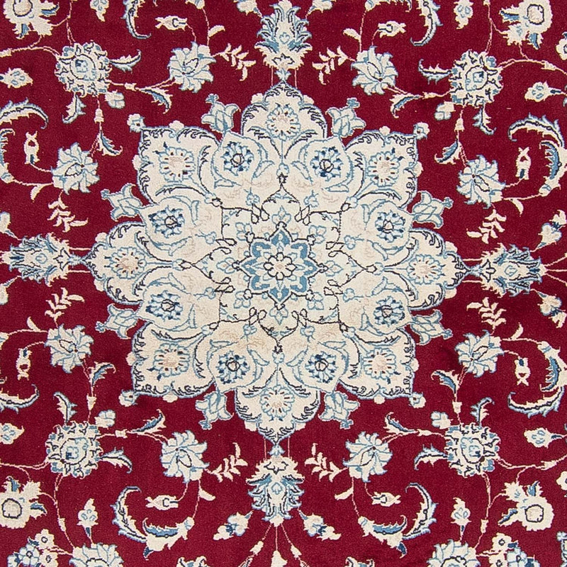 Alfombra persa - Nain redondo  - 290 x 290 cm - rojo oscuro