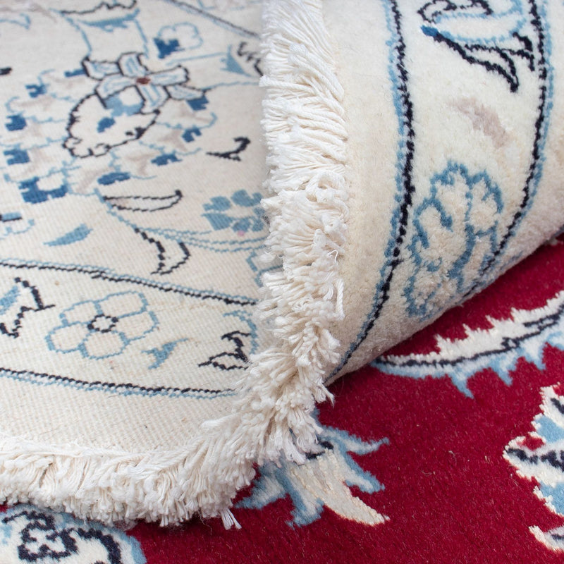 Alfombra persa - Nain redondo  - 290 x 290 cm - rojo oscuro