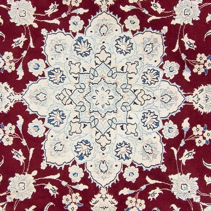 Alfombra persa - Nain redondo  - 250 x 250 cm - rojo oscuro
