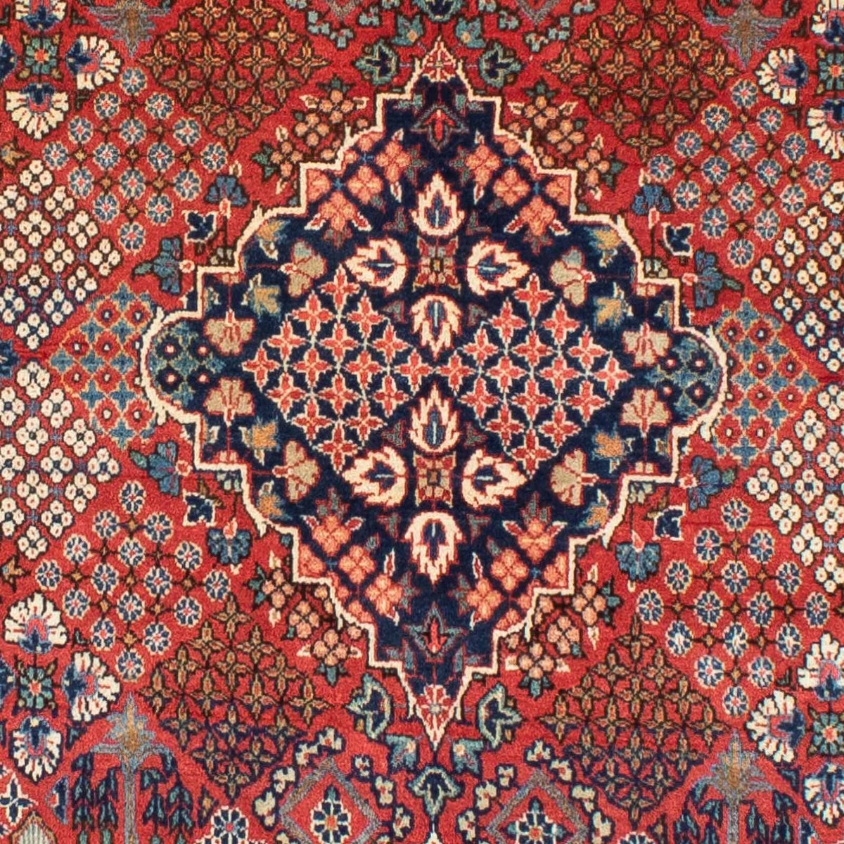 Alfombra persa - Keshan - 206 x 132 cm - marrón