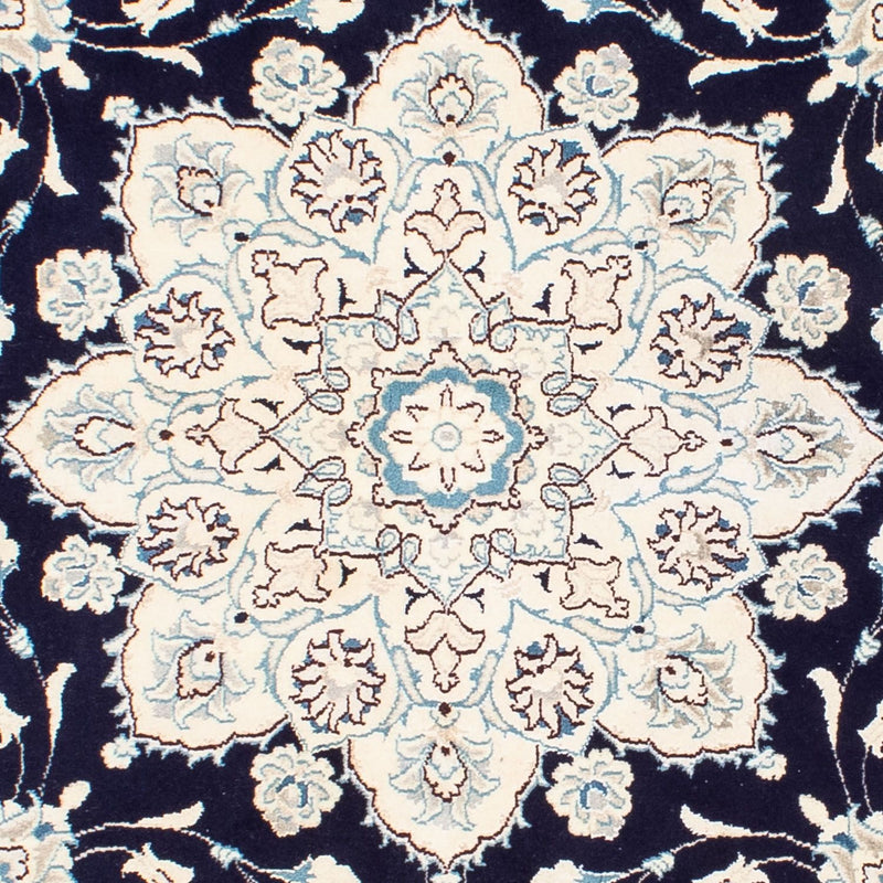 Alfombra persa - Nain redondo  - 243 x 243 cm - azul oscuro