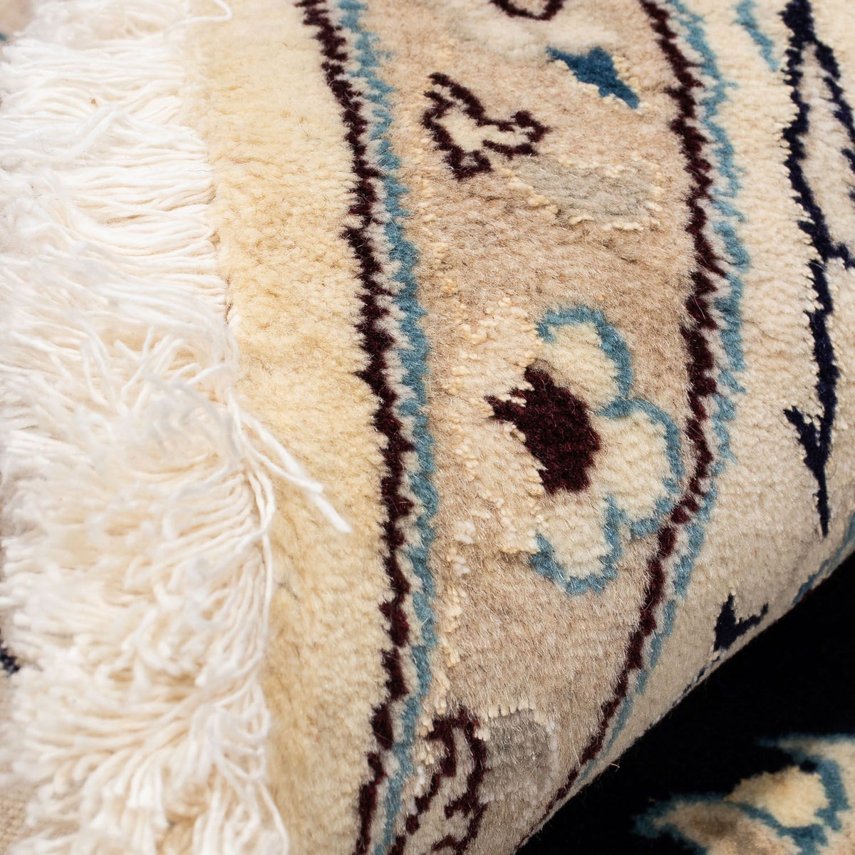 Alfombra persa - Nain redondo  - 243 x 243 cm - azul oscuro