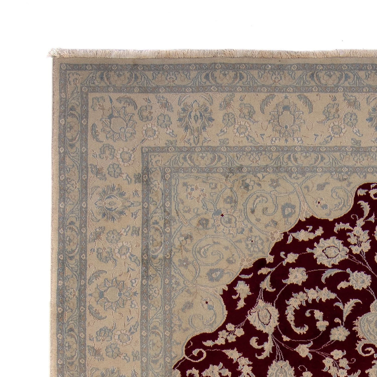 Alfombra persa - Nain - 341 x 248 cm - rojo oscuro