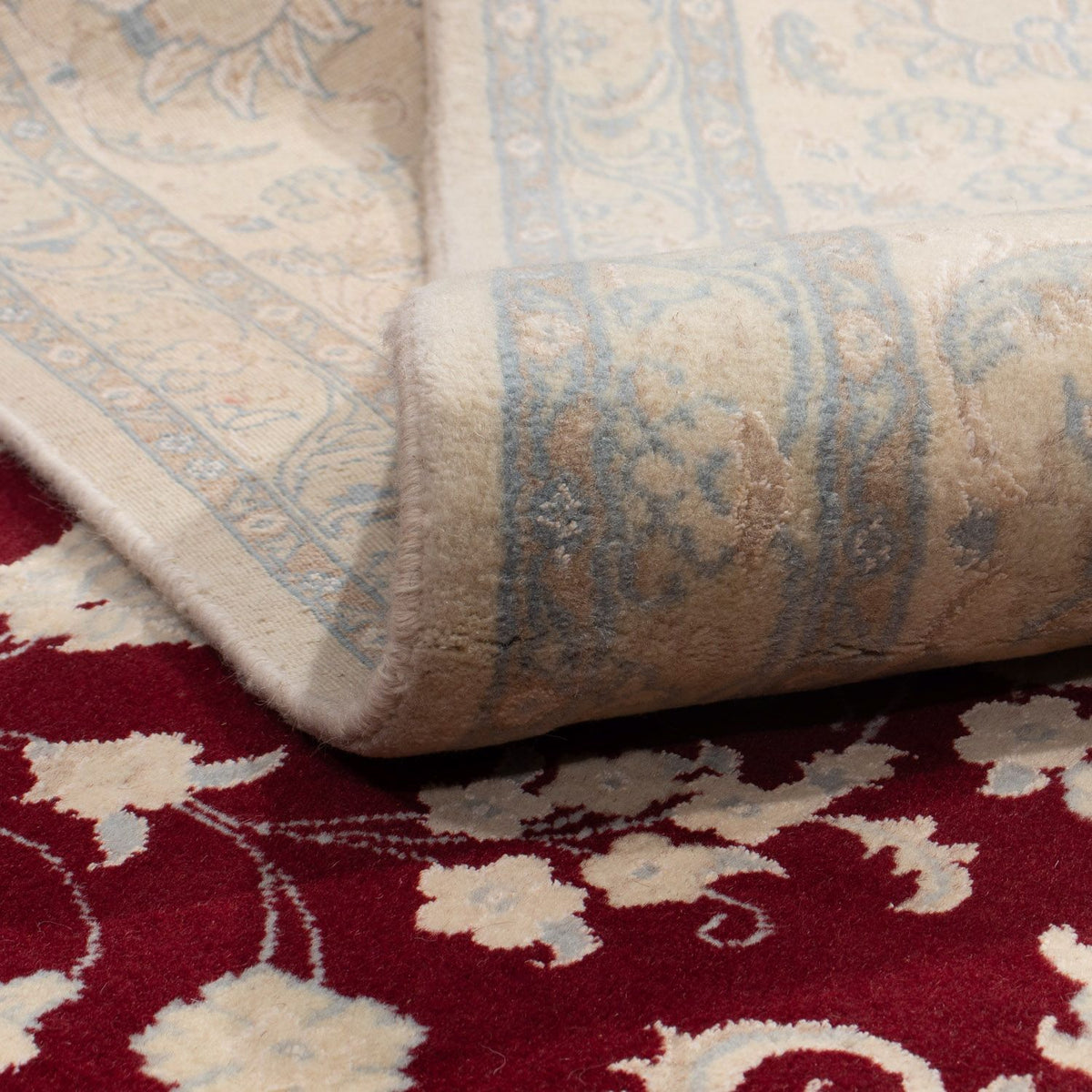 Alfombra persa - Nain - 341 x 248 cm - rojo oscuro