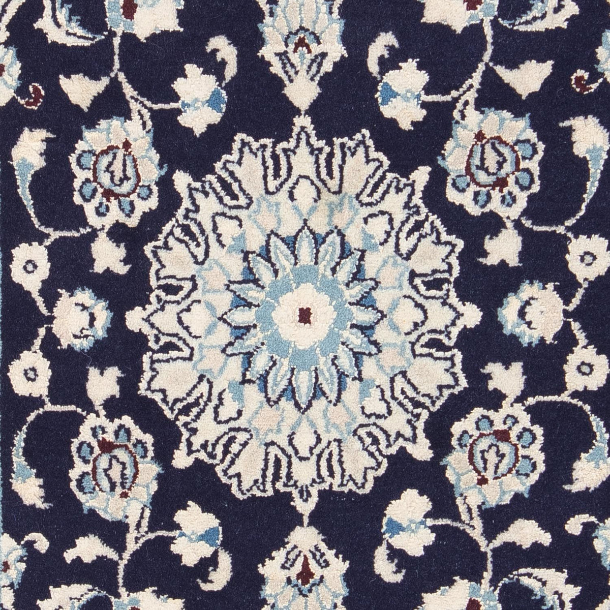 Alfombra Persa - Nain - Real - 86 x 57 cm - azul oscuro