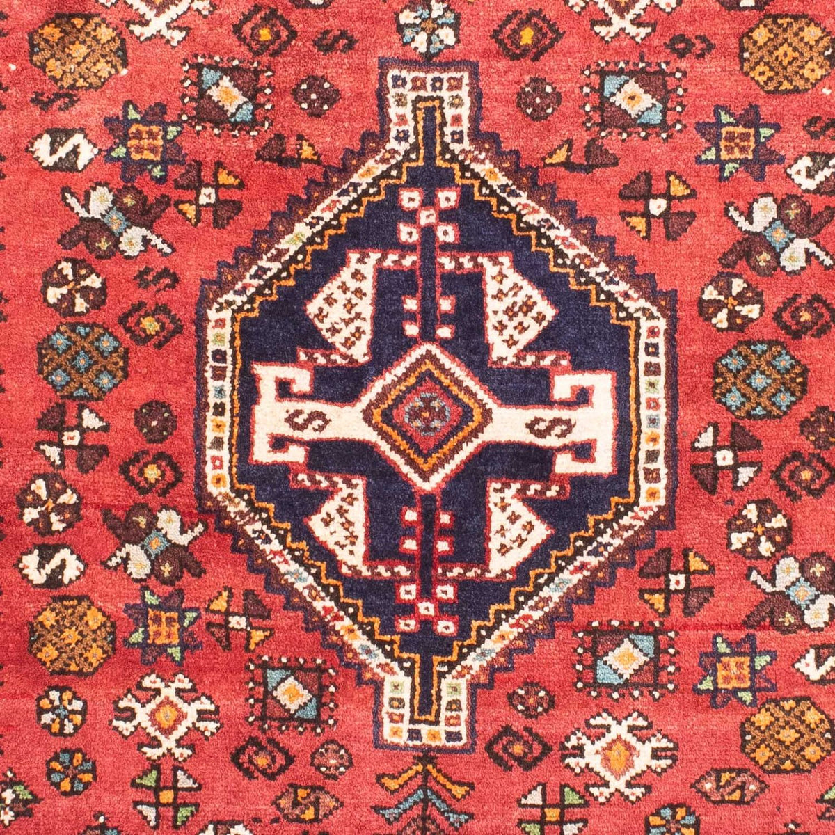 Alfombra persa - Nómada - 162 x 112 cm - rojo oscuro