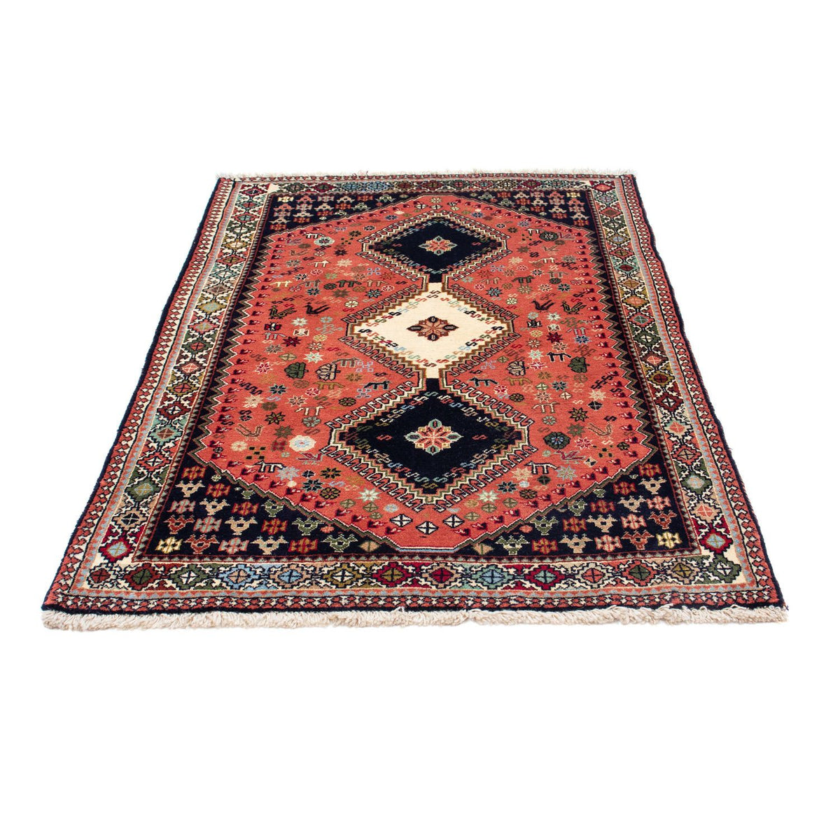 Alfombra persa - Nómada - 150 x 101 cm - azul oscuro