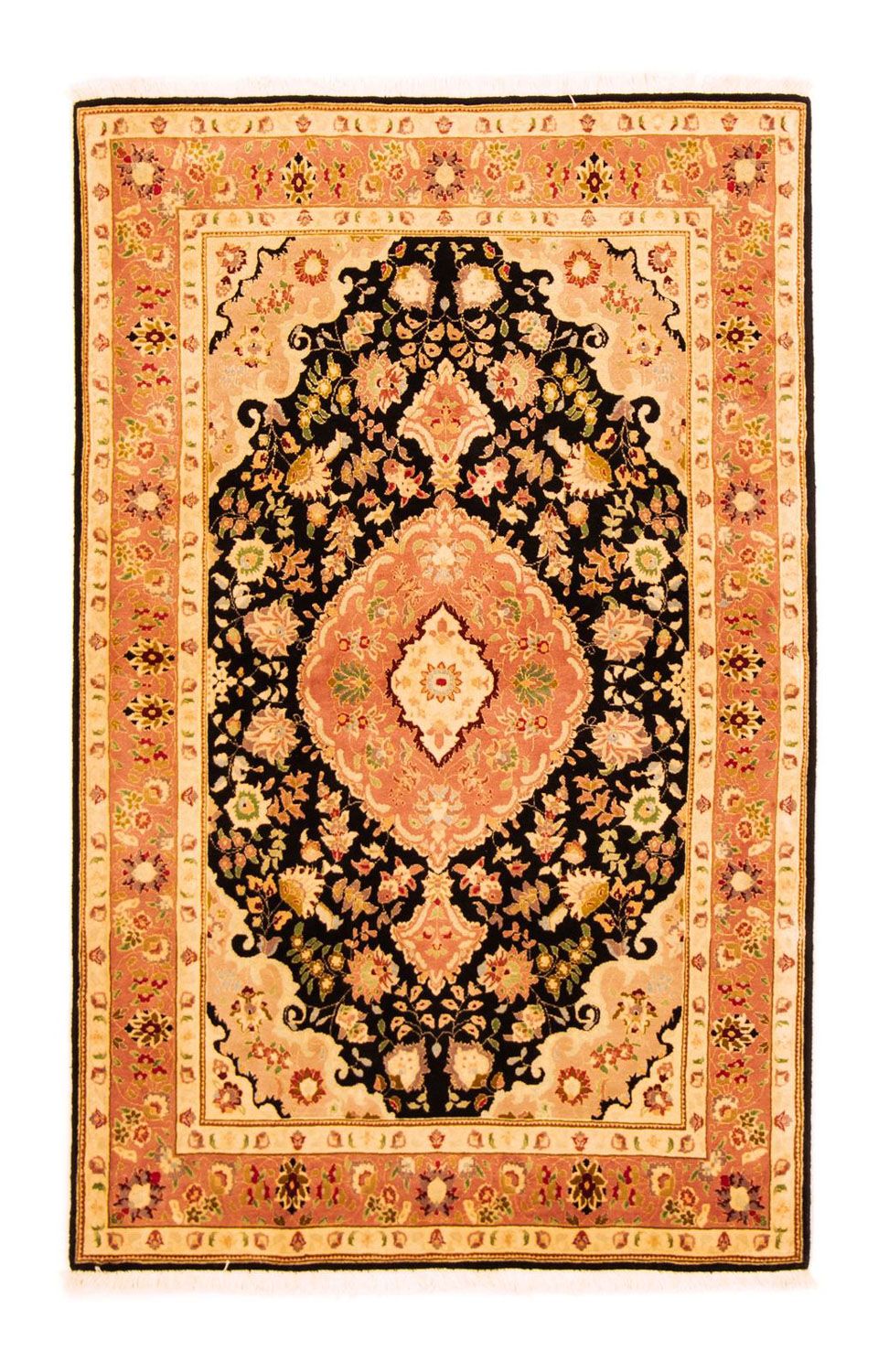 Alfombra Persa - Tabriz - Real - 160 x 100 cm - negro