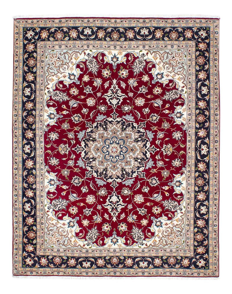 Alfombra Persa - Tabriz - Real - 195 x 153 cm - rojo oscuro