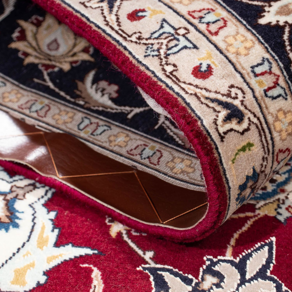 Alfombra Persa - Tabriz - Real - 195 x 153 cm - rojo oscuro