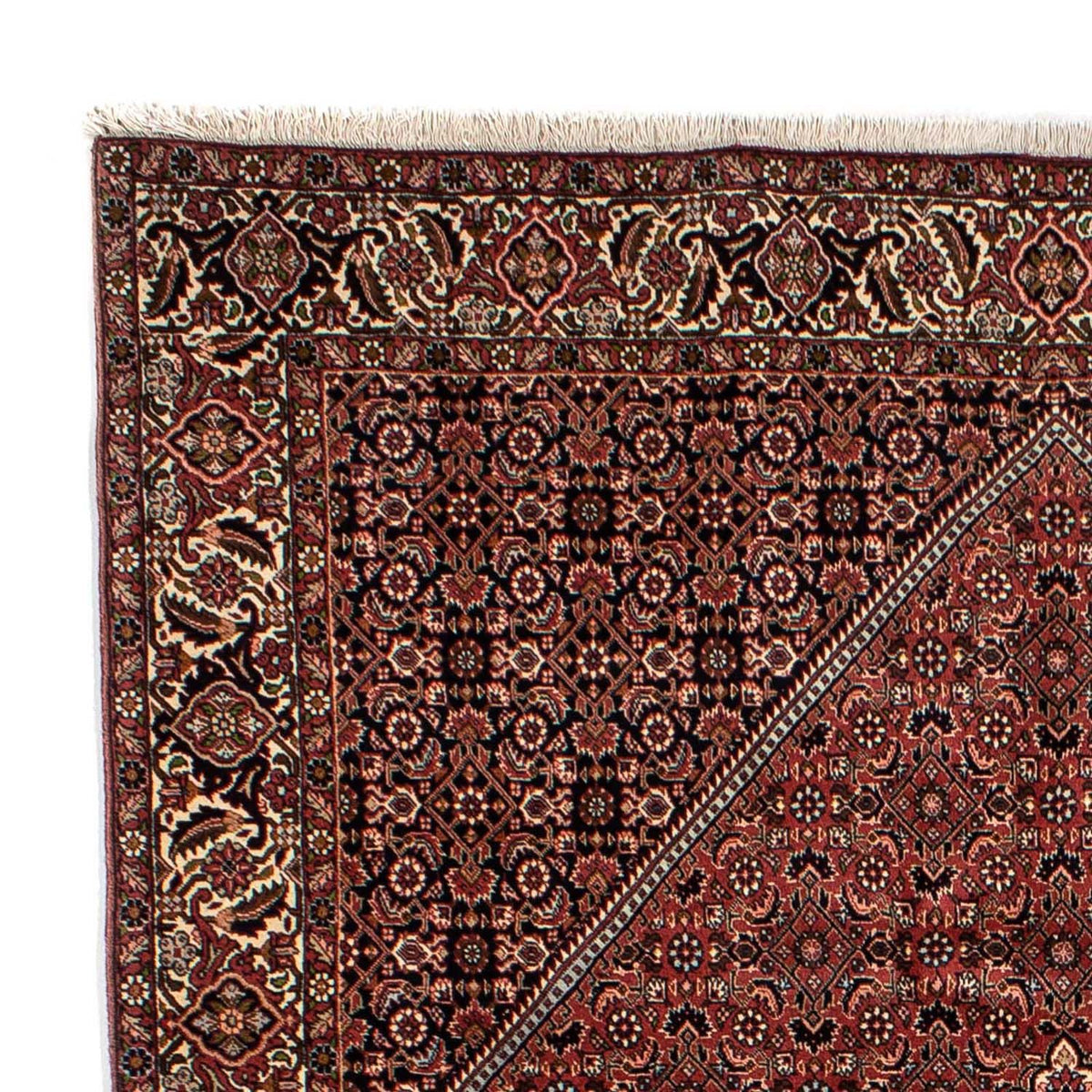 Alfombra persa - Bidjar - 302 x 198 cm - rojo oscuro