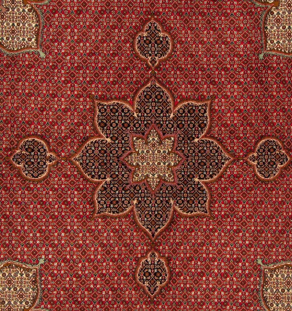 Alfombra persa - Tabriz cuadrado  - 203 x 200 cm - rojo