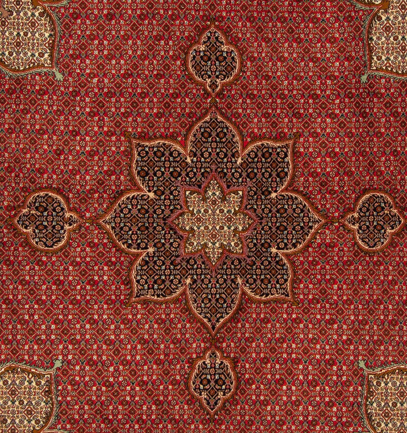 Alfombra persa - Tabriz cuadrado  - 203 x 200 cm - rojo