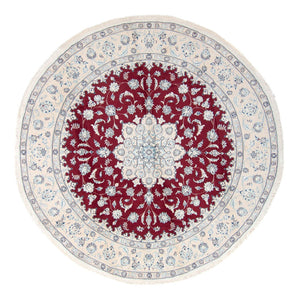 Alfombra persa - Nain redondo  - 300 x 300 cm - rojo oscuro