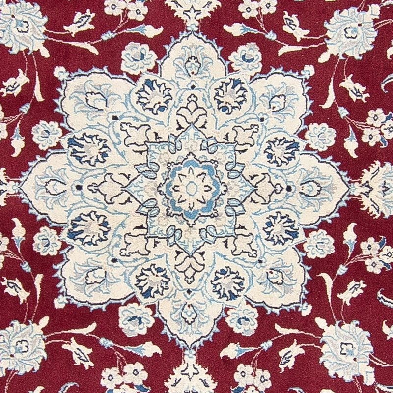 Alfombra persa - Nain redondo  - 245 x 245 cm - rojo oscuro