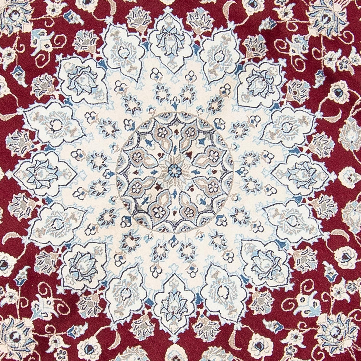 Alfombra persa - Nain redondo  - 300 x 300 cm - rojo oscuro