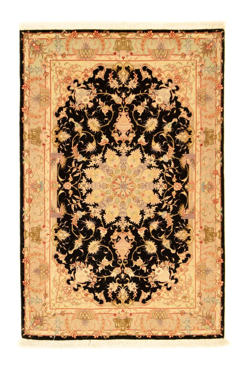 Alfombra Persa - Tabriz - Real - 152 x 101 cm - negro