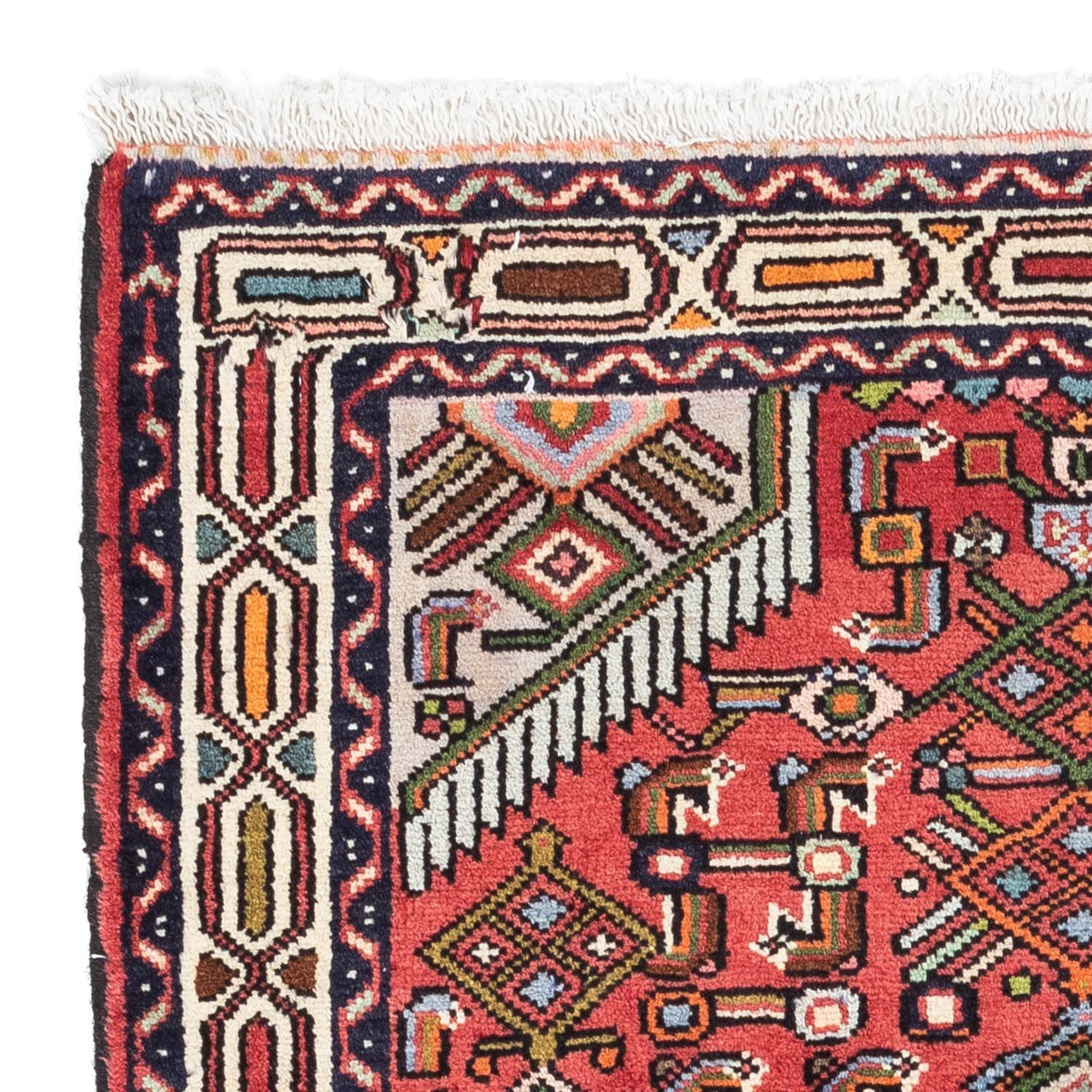 Alfombra persa - Nómada - 125 x 80 cm - rojo