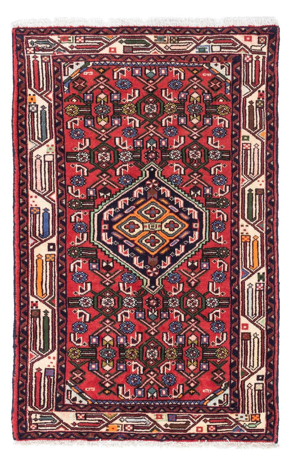 Alfombra persa - Nómada - 125 x 80 cm - rojo