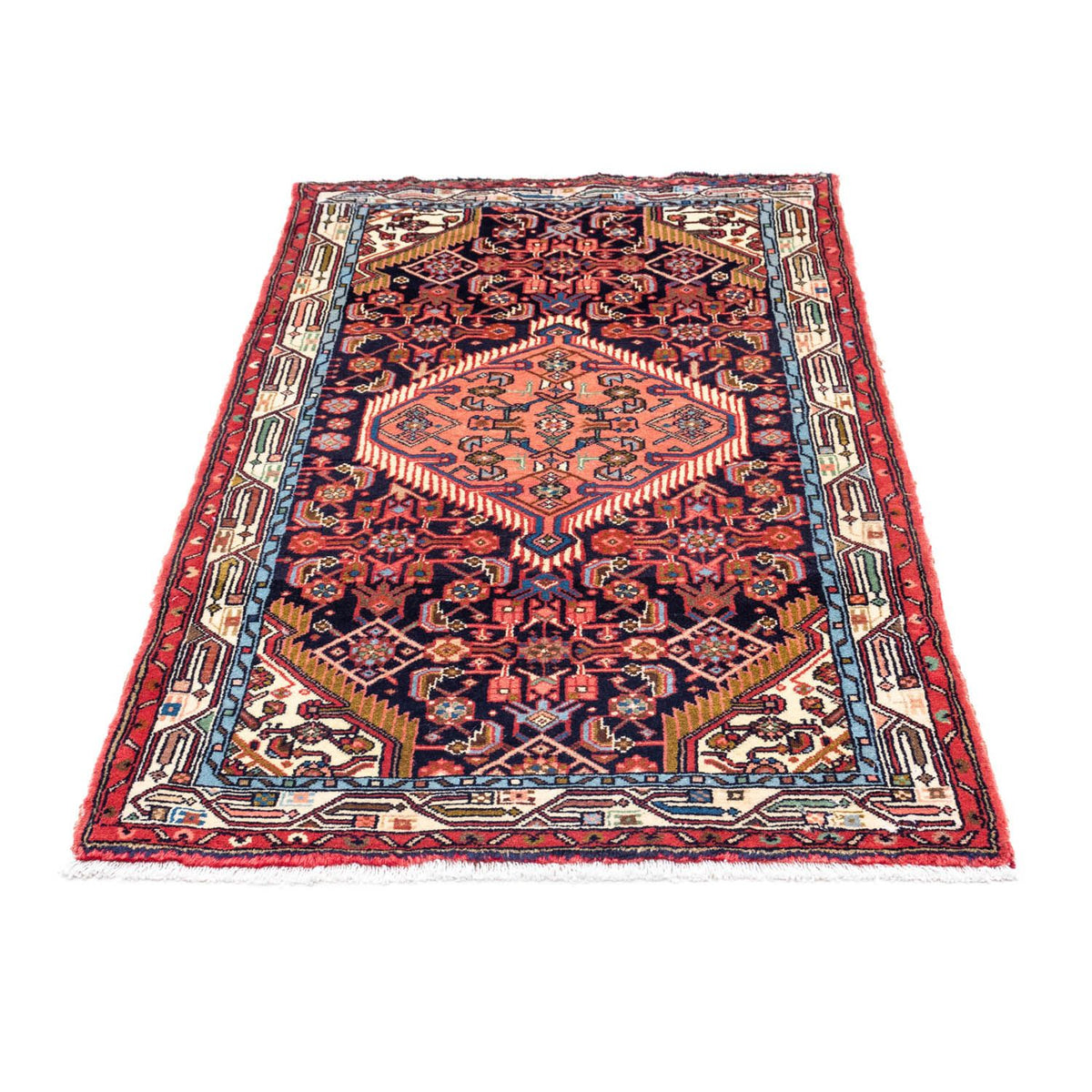 Alfombra persa - Nómada - 125 x 80 cm - azul oscuro