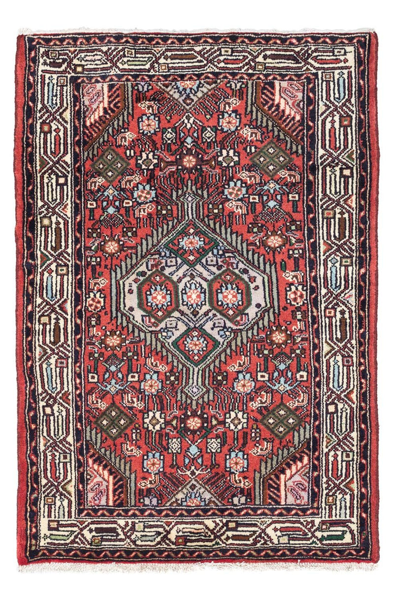 Alfombra persa - Nómada - 125 x 80 cm - rojo claro