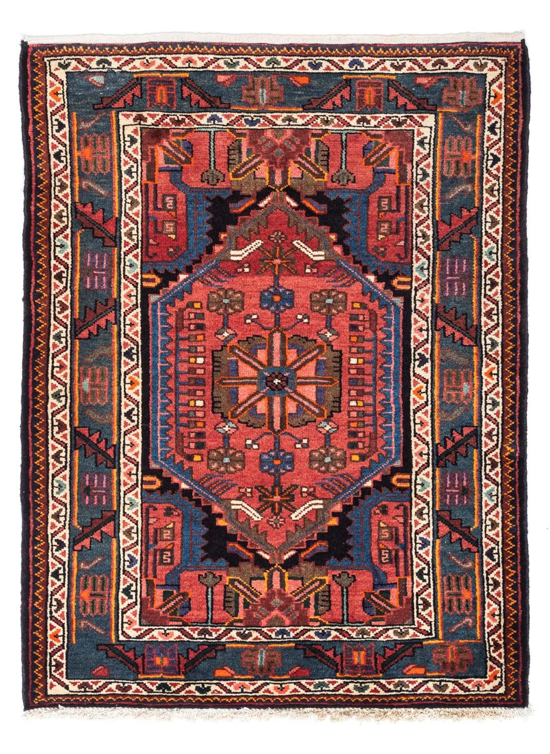 Alfombra persa - Nómada - 118 x 83 cm - rojo claro