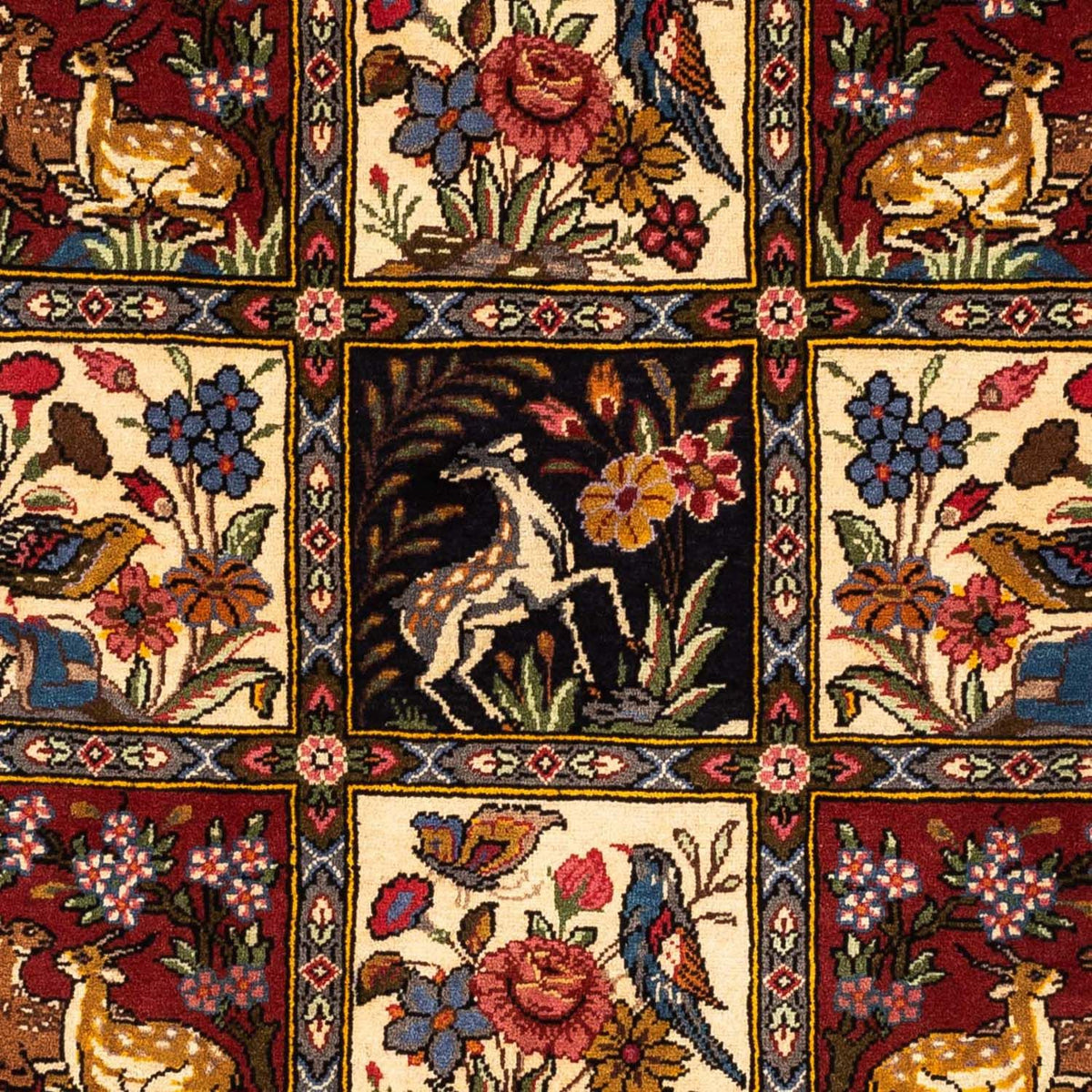 Alfombra persa - Nómada - 162 x 107 cm - rojo oscuro