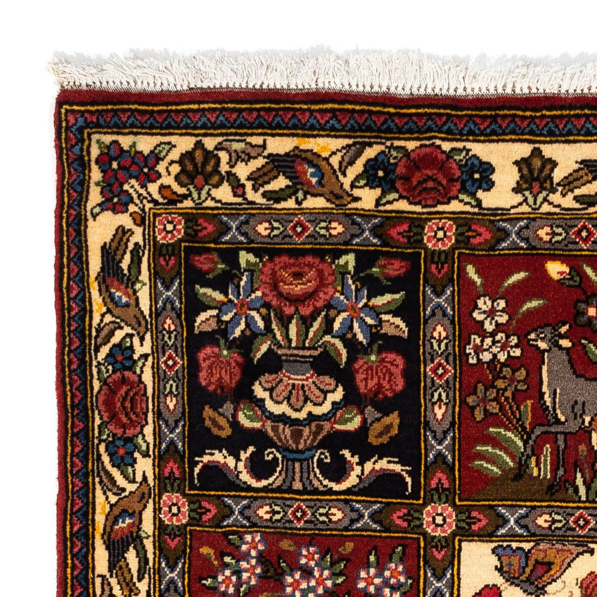 Alfombra persa - Nómada - 162 x 107 cm - rojo oscuro