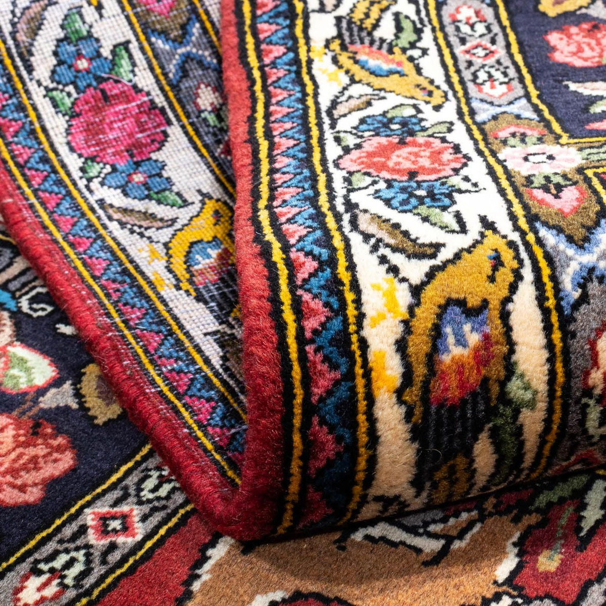 Alfombra persa - Nómada - 162 x 107 cm - rojo oscuro