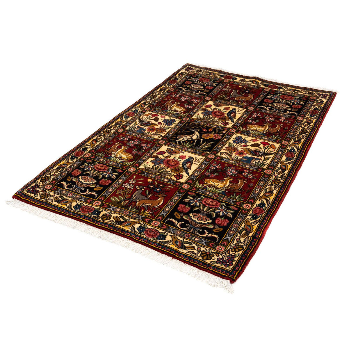 Alfombra persa - Nómada - 162 x 107 cm - rojo oscuro