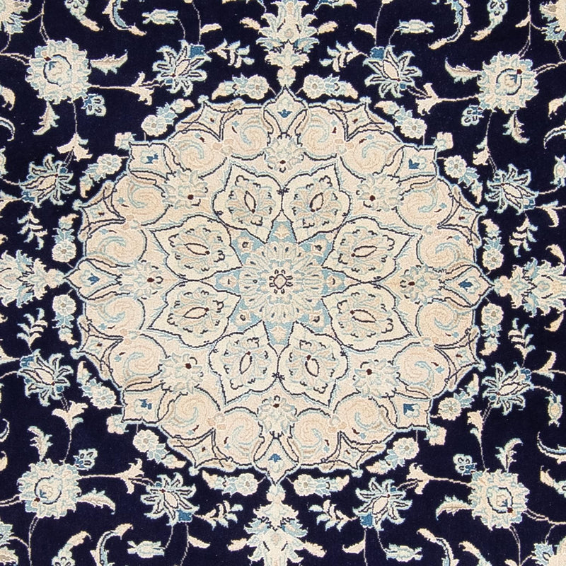 Alfombra persa - Nain redondo  - 295 x 295 cm - azul oscuro
