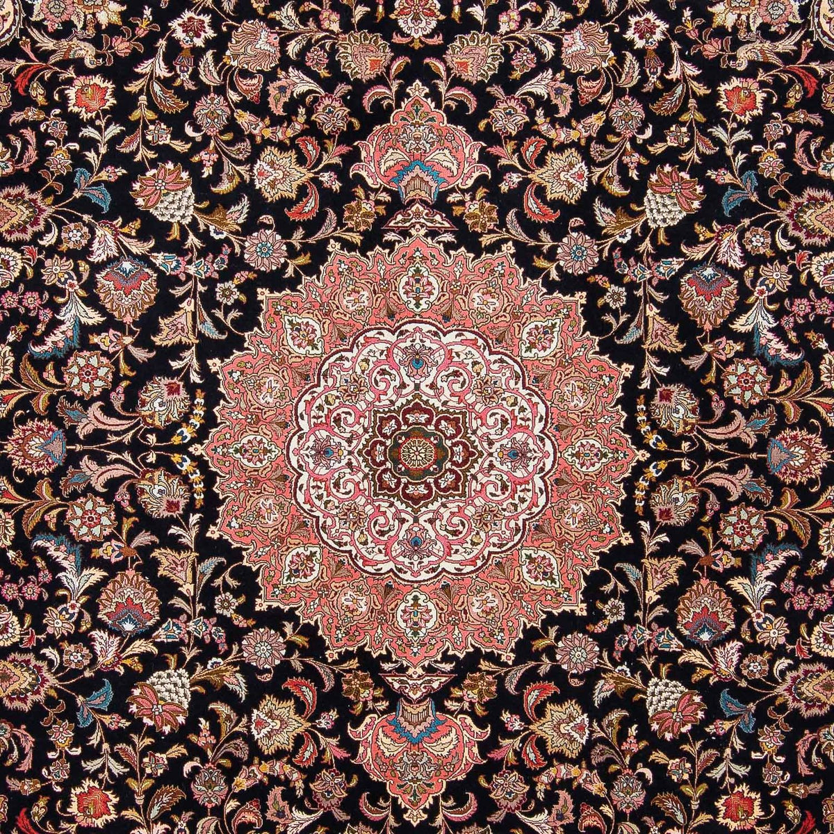 Alfombra Persa - Tabriz - Real - 300 x 255 cm - azul oscuro
