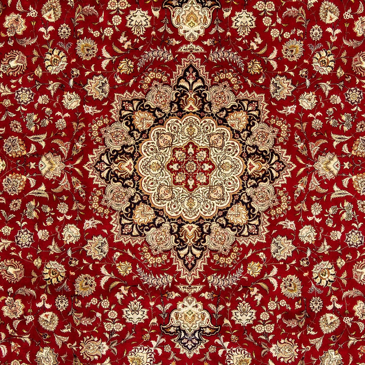 Alfombra Persa - Tabriz - Real - 353 x 254 cm - rojo oscuro