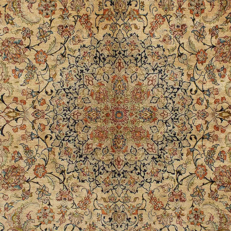 Alfombra persa - Ghom - 204 x 129 cm - marrón claro